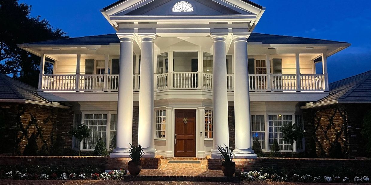 front house with columns
