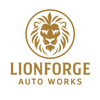 Elegant gold lion emblem with 'LUXURY' text beneath.