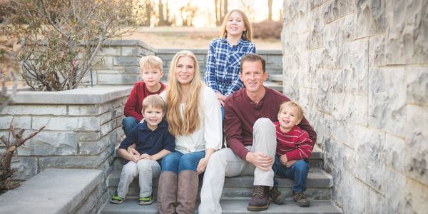 Brad Banks and his family