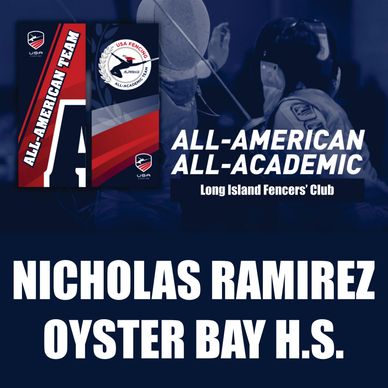 2024 USA Fencing Academic All-American  Nicholas Ramirez, Long Island Fencers Club, Oyster Bay HS