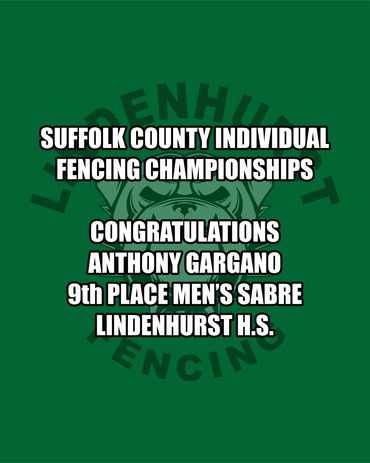 Long Island Fencers Club, 2026 Suffolk County Individual Fencing Championships, Anthony Gargano