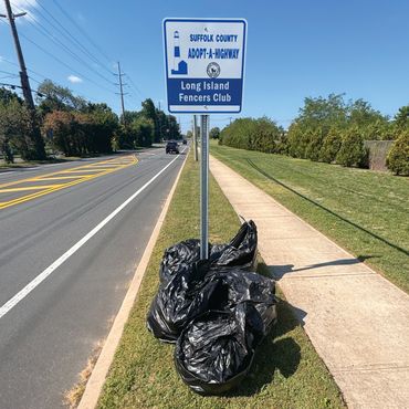 Adopt-A-Highway, Long Island Fencers Club, Suffolk County Sheriffs Department, Pulaski Rd, Greenlawn