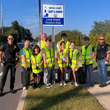 Adopt-A-Highway, Long Island Fencers Club, Suffolk County Sheriffs Department, Pulaski Rd, Greenlawn