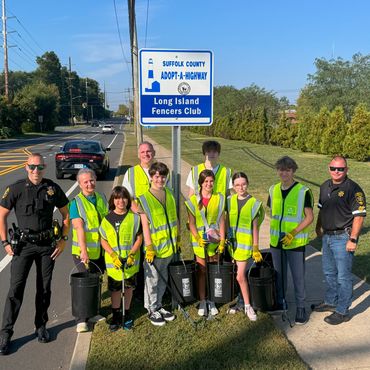 Adopt-A-Highway, Long Island Fencers Club, Suffolk County Sheriffs Department, Pulaski Rd, Greenlawn