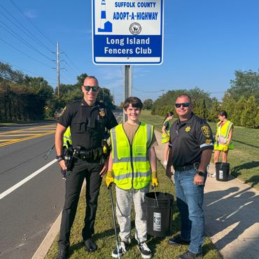 Adopt-A-Highway, Long Island Fencers Club, Suffolk County Sheriffs Department, Pulaski Rd, Greenlawn