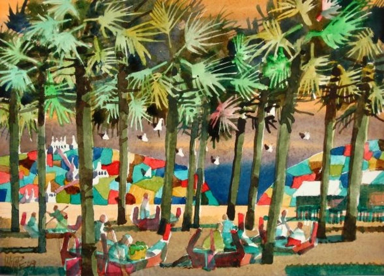 Flood and Paddy Grove, Win Pe, 2009, Watercolor, 10x14 inches