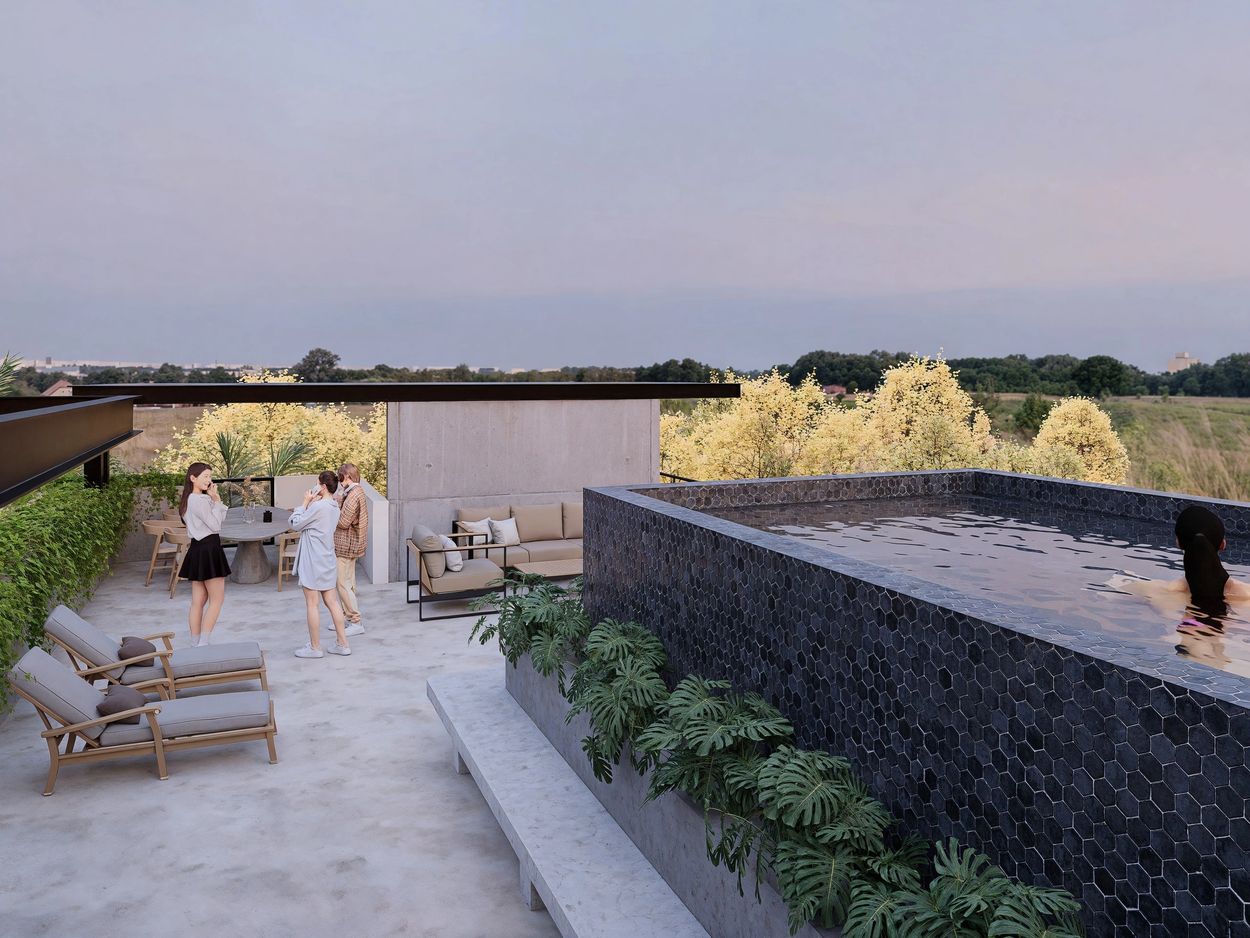 Render Visualización 3d arquitectónica de Del Valle Residences. Departamentos en venta en Mazatlán.