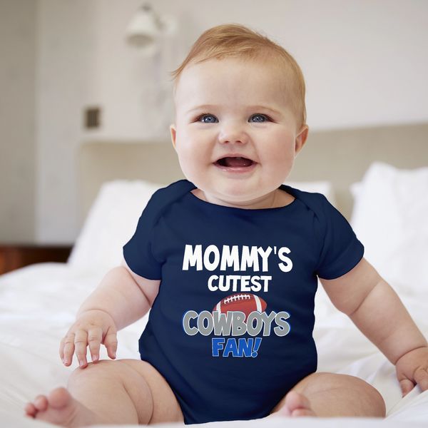 Grandpa Says I'm a Cowboys Fan Baby Bodysuit Personalized 