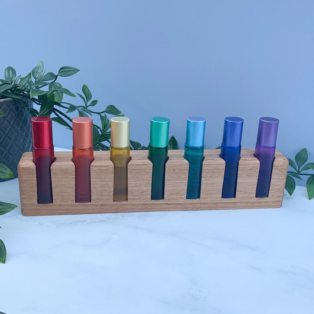 Roller Bottle display holder, Essential oil stand, aromatherapy, timber.