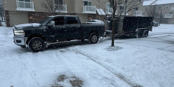 A little snow will never stop an emergency cleanout for our property managers!