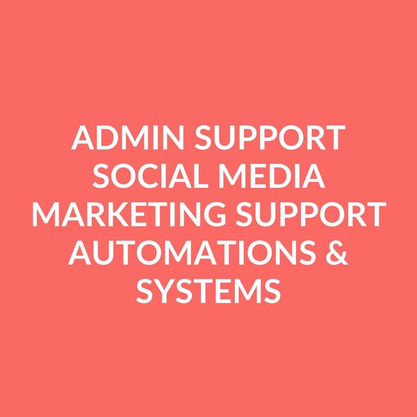 Text listing admin, social media, marketing support, and automation services.