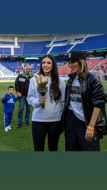 Press , torch Bearer with Jennifer Esposito, Mental Health Awareness Night for Gotham FC