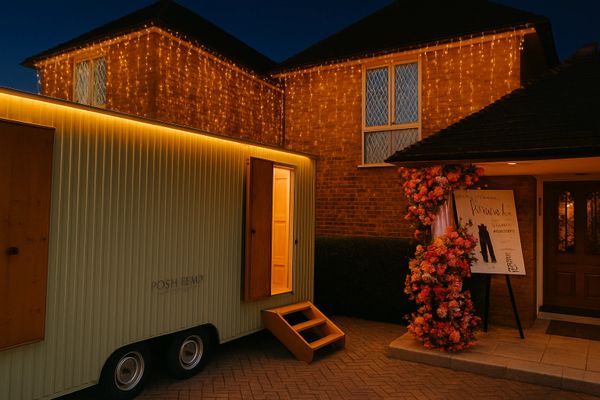 Luxury restroom trailer