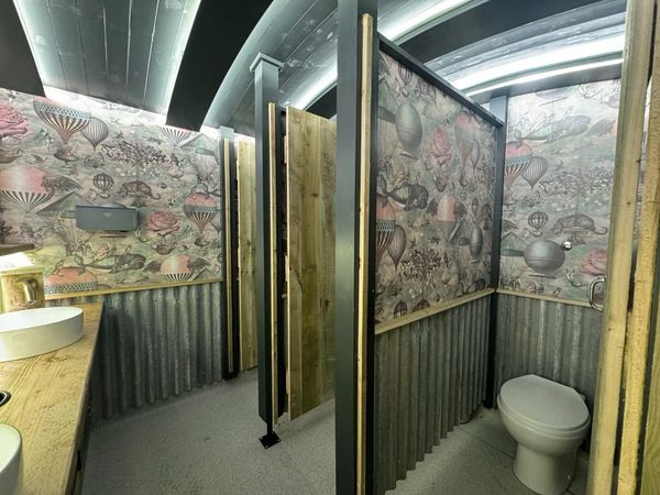 Luxury restroom trailer