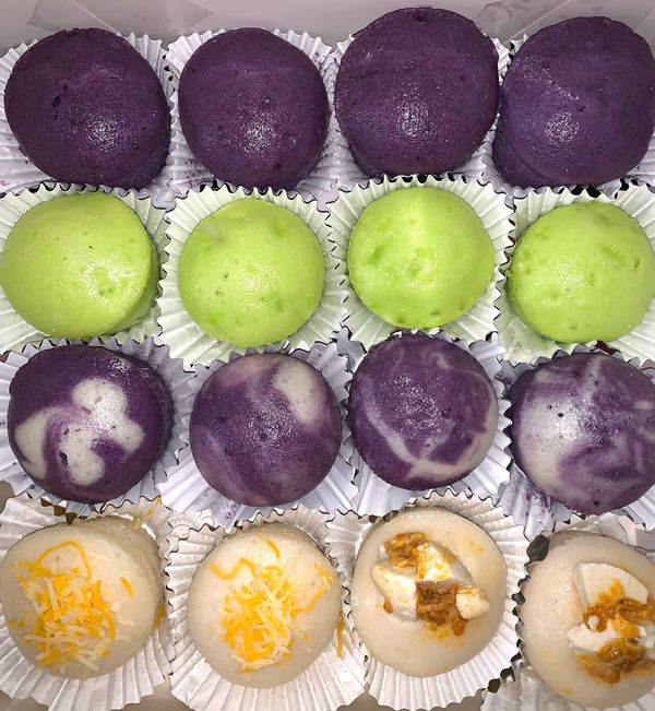 Assorted puto (rice cakes)