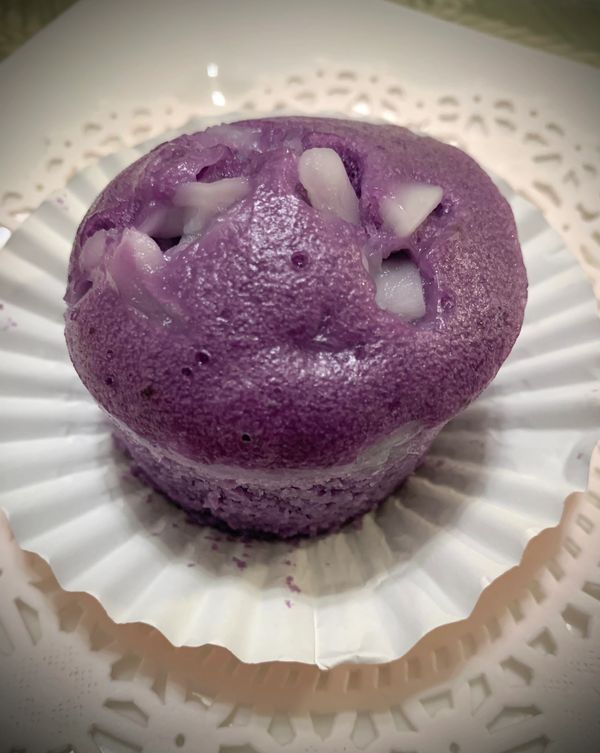 Ube Macapuno Puto (rice cake)