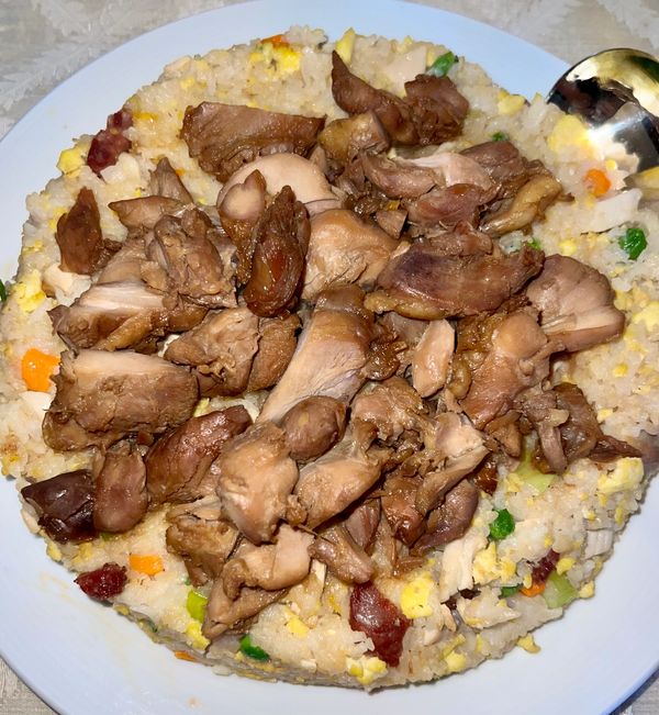 Chicken teriyaki with house fried rice