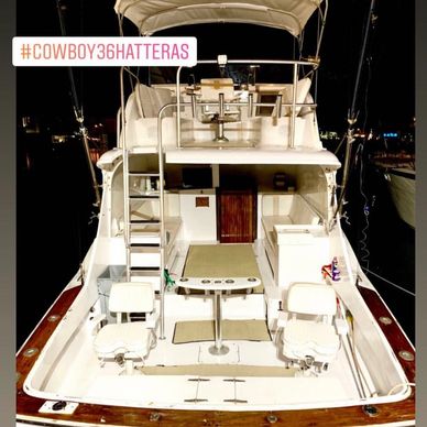 36 ft Cowboy: Top Key West fishing charter, well-equipped for offshore and deep sea fishing.