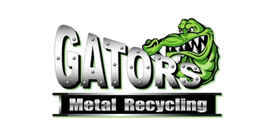 Logo of Gators Metal Recycling with a fierce alligator graphic.
