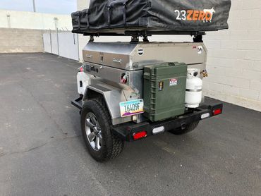 Custom Trailer for Camping with roof top tent.