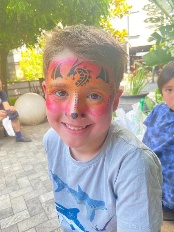 happy face painting for boy