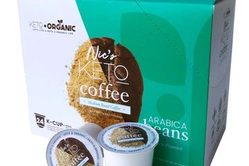 Keto Coffee,MCT infused Medium Coffee, Single Serve Coffee Pods Compatible with K-Cups Style Brewers