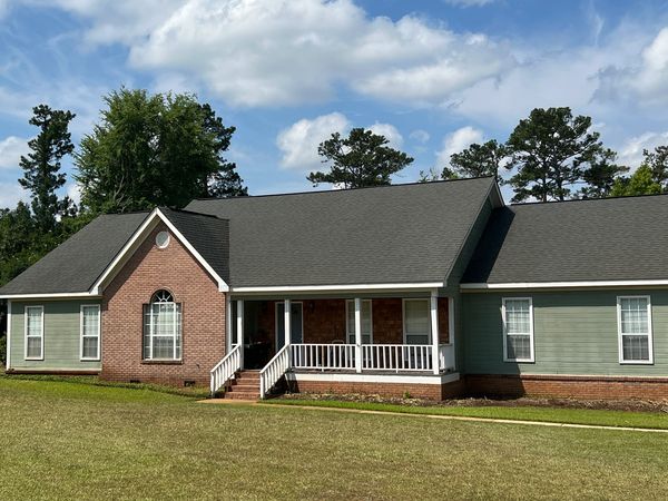 Asphalt shingle roof after professional soft wash roof cleaning in Gray GA