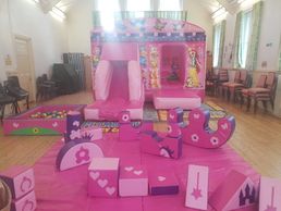 Princess Soft Play with Ball Pool and Slide Bouncy Castle