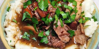 Braised Beef and Mushrooms