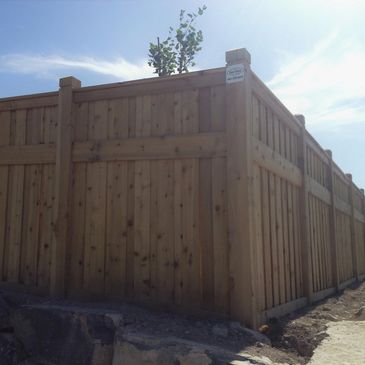 cedar fence, privacy fence, natural wood