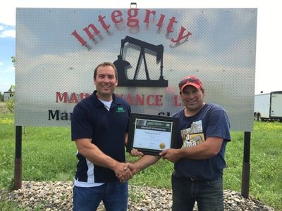 Receiving the COR - 2016 @ Integrity maintenance Ltd. Carlyle. SK.