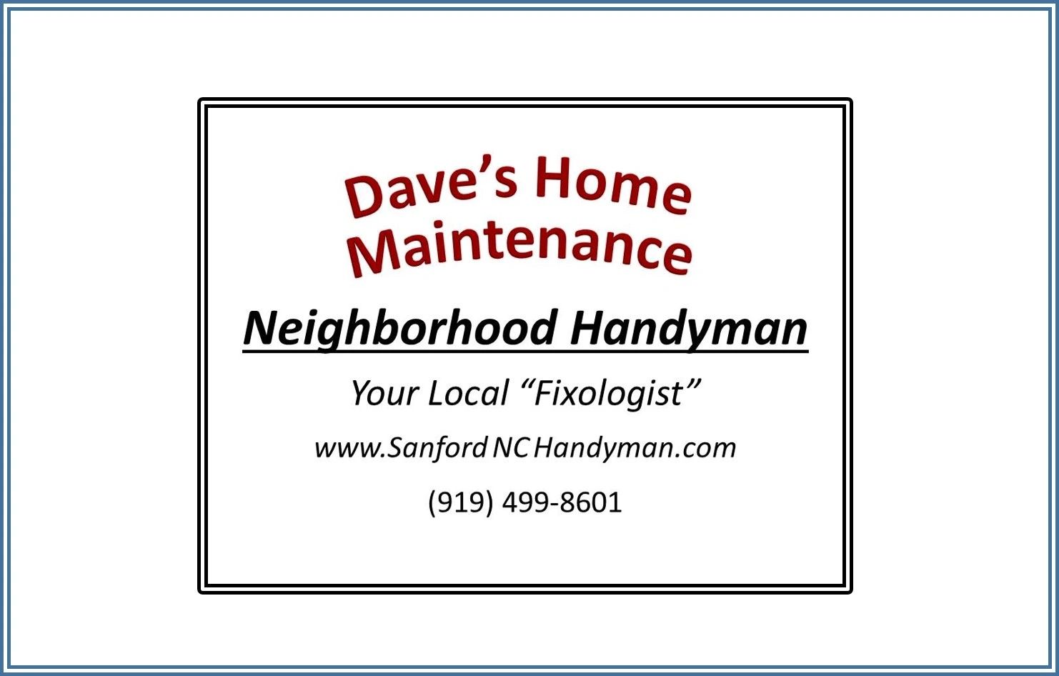 Dave #39 s Home Maintenance Handyman Sanford North Carolina