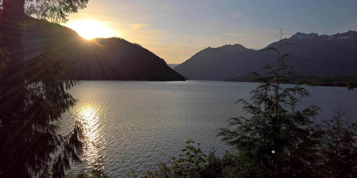 Sunset over Lake Cushman