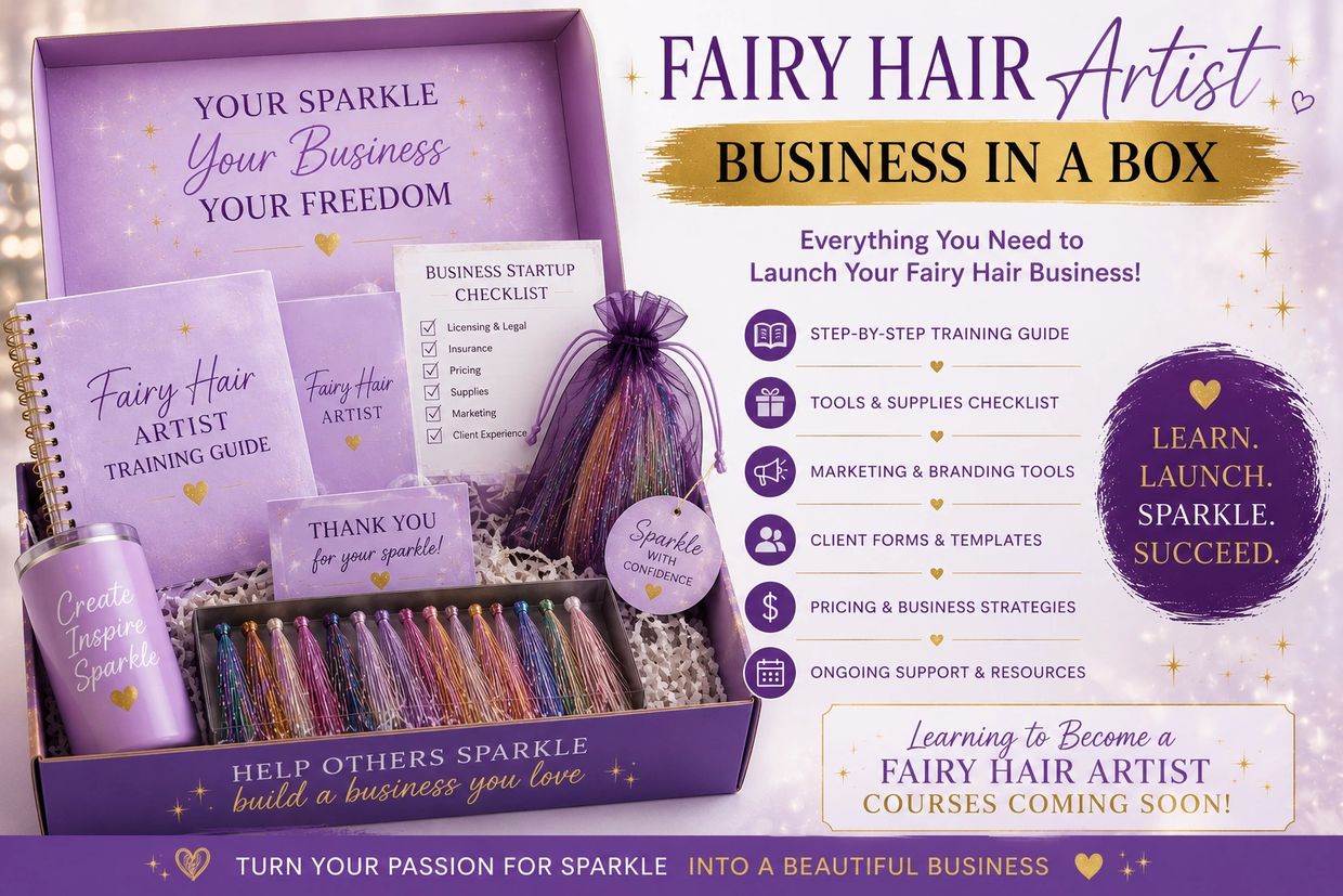Fairy Hair Artist Business in a Box for launching a sparkling career.