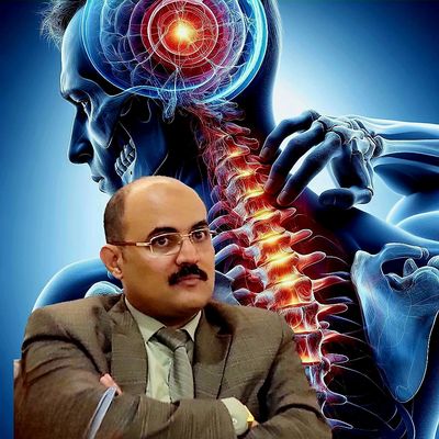 أفضل دكتور عمود فقري بصنعاء وجراح مخ وأعصاب اليمن، الدكتور محمد أمين الكمالي، علاج الديسك والفقرات.