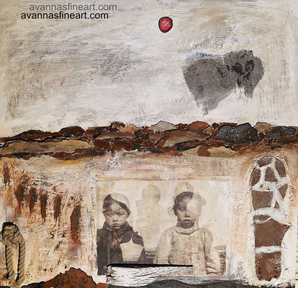Rust Buffalo Collection; Stewart IndianBoarding School series. Found objects collected from old dump