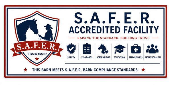 S.A.F.E.R. Horsemanship accredited facility, JL Performance Horses, Dutchess County, NY