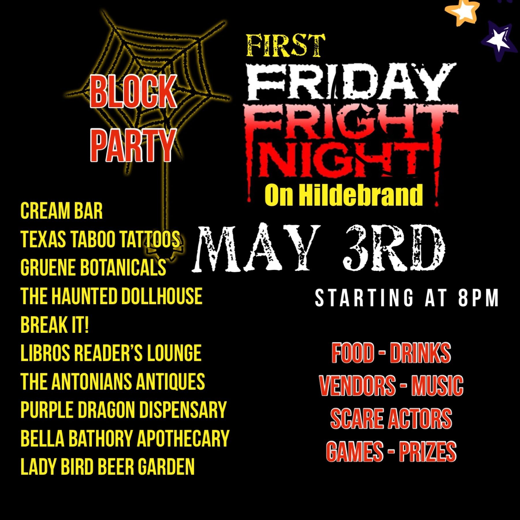 First Friday, Fright Friday, Haunted Dollhouse, bock party, family event, events in San Antonio