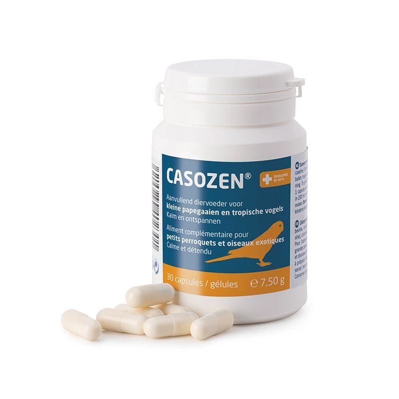 Casozen 30 capsules for small birds, budgies, lovebirds, and parakeets stress relief Malta