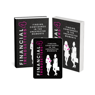 Book cover titled 'Financial Trendsetters 4' about confidence in unexpected moments.