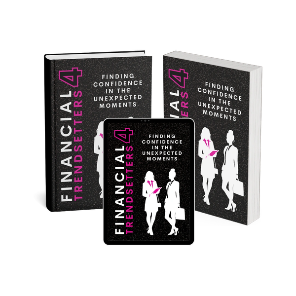 Book cover titled 'Financial Trendsetters 4' about confidence in unexpected moments.