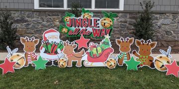Christmas lawn sign, Christmas yard greeting, Christmas yard card, Bucks County