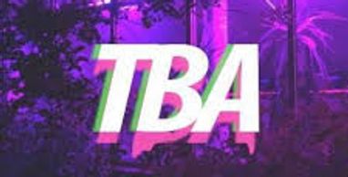 TBA text with a purple background.