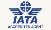 IATA Accredited Agent logo representing International Air Transport Association certification.