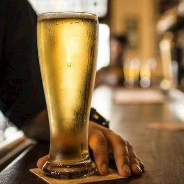 Man with glass of beer