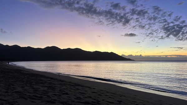 Sunset on the beach in Horseshoe Bay, Magnetic Island, Australia