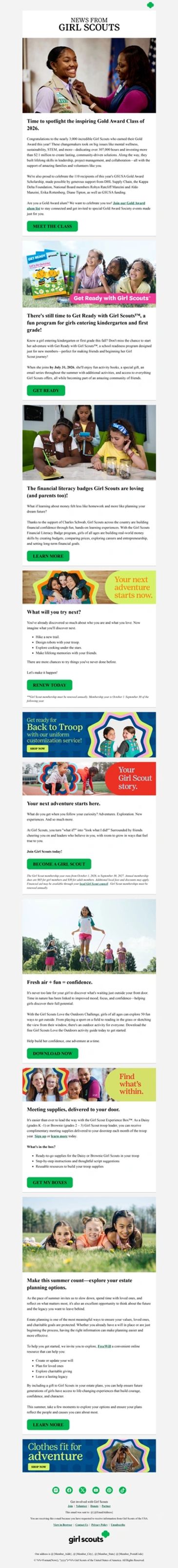 Monthly newsletter redesign