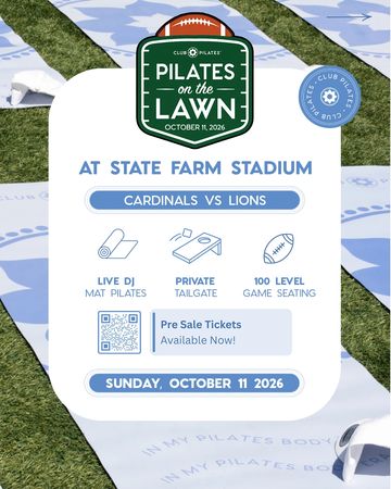 Event for Pilates on the Lawn at State Farm Stadium on October 11, 2026.