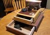 dresser valet and charging station with Edison bulb