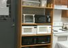 break room microwave cabinet